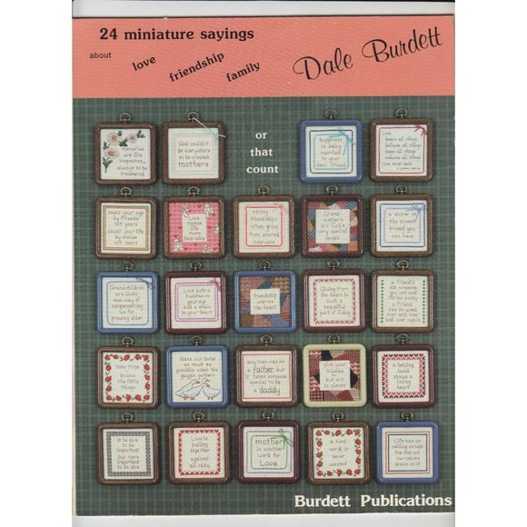 Miniature Sayings that Count Cross Stitch Pattern Booklet Dale Burdett - Picture 2 of 4